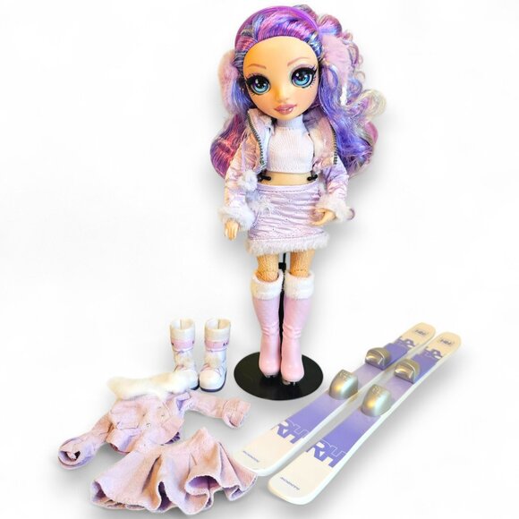 MGA Entertainment Rainbow High Winter Break Violet Willow Doll w/ Outfit 10.5" - Picture 1 of 12